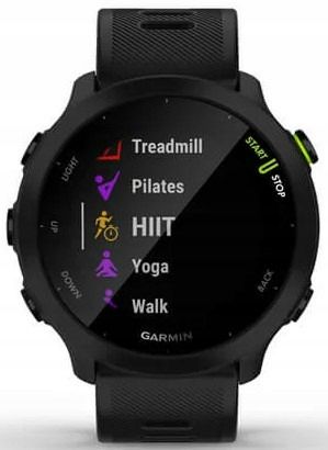 Czarny Zegarek sportowy GARMIN Forerunner 55 GPS na Arena.pl