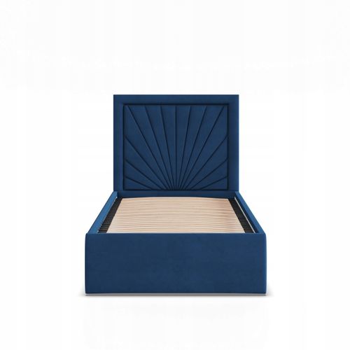 Łóżko Ramowe VASTO NIEBIESKIE JEDNOOSOBOWE Tapicerowane Pojedyncze VELVET na Arena.pl