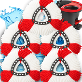 WKŁAD DO MOPA OBROTOWEGO VILEDA TURBO KOŃCÓWKI WKŁADY MEGA CHŁONNE 5 SZTUK