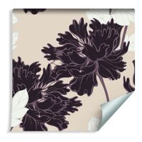 Tapeta Piękne Abstrakcyjne Kwiaty Liście do Sypialni