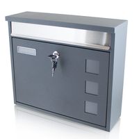 NOWOCZESNA SKRZYNKA POCZTOWA NA LISTY CIEMNOSZARA BITUXX 16057