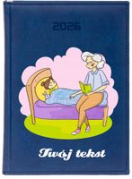 KALENDARZ A4 2026 DZIENNY PLANER NADRUK UV DLA BABCI Z TWOIM TEKSTEM