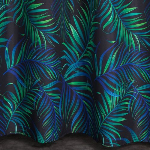 Zasłona gotowa na przelotkach PALMS 140x250 czarna zielona w liście na Arena.pl