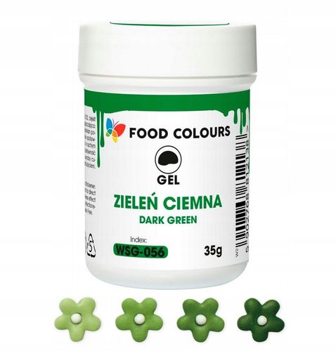 Barwnik spożywczy w żelu do dekoracji 35g - Dark Green Zieleń Ciemna na Arena.pl