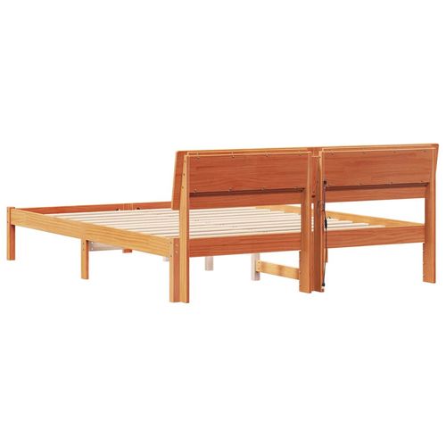 Ramka łóżka Woskowy brąz 140 x 200 cm Lite drewno sosnowe na Arena.pl