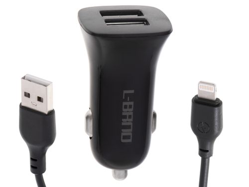 L-Brno Ładowarka Samochodowa Dual Usb + Lightning na Arena.pl