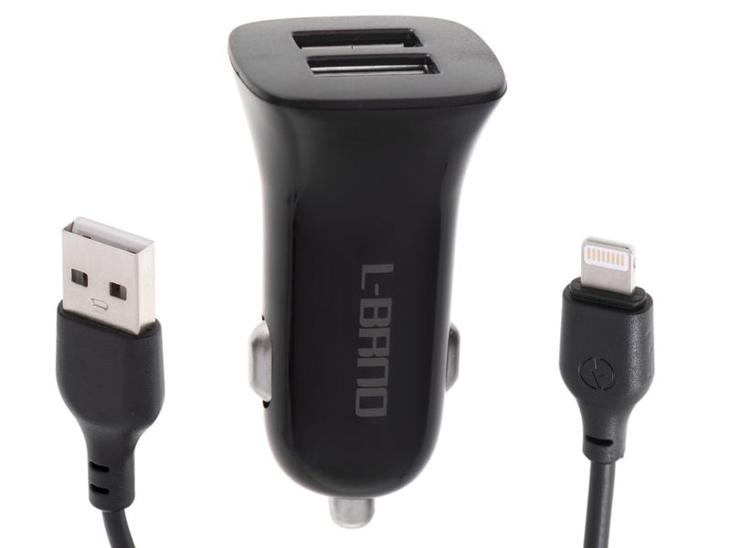L-Brno Ładowarka Samochodowa Dual Usb + Lightning zdjęcie 4