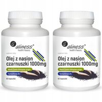 2x Aliness CZARNUSZKA Olej z nasion Czarnuszki 1000 mg 60 kaps Odporność