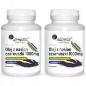 2x Aliness CZARNUSZKA Olej z nasion Czarnuszki 1000 mg 60 kaps Odporność