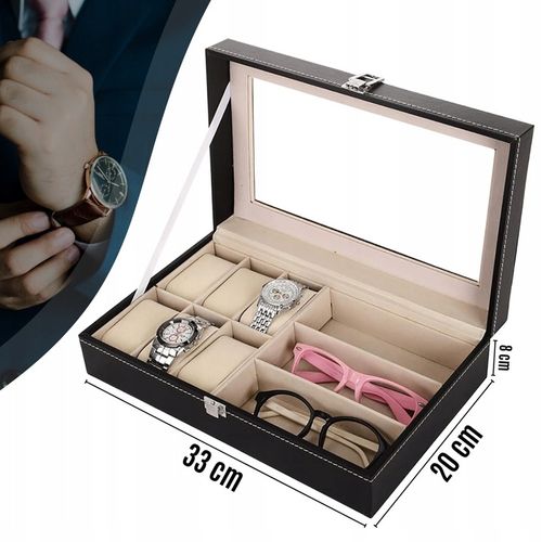 Szkatułka Pudełko Organizer Etui Zegarki i Okulary na Arena.pl