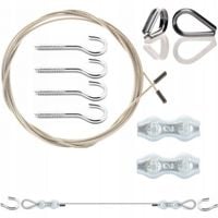 3m Z2 KARNISZ LINKA STALOWA DO ZASŁON TARASOWYCH OGRODOWYCH NA TARAS