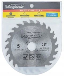 TARCZA WIDIOWA DO DREWNA 125 x 22,2 mm 24T Vergionic na Arena.pl