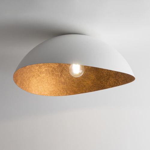 Plafon retro do sypialni SOLARIS 40618 Sigma kopuła biały miedziany na Arena.pl