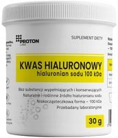 Proton Labs KWAS HIALURONOWY Proszek 30g Niskocząsteczkowy 100 kDa Skóra