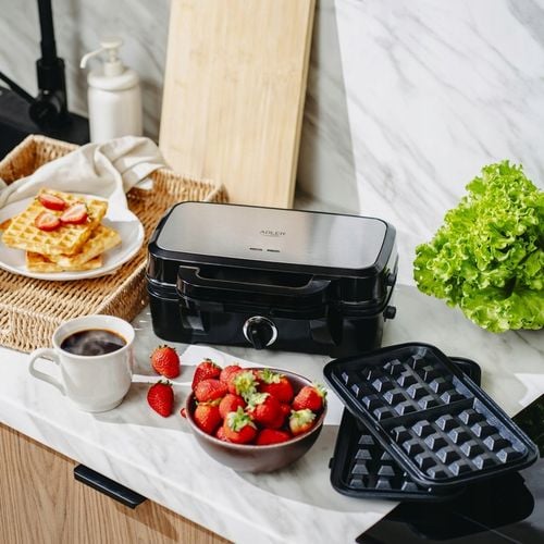 Opiekacz Gofrownica Grill 3w1 Toster Regulacja Temperatury Adler AD na Arena.pl