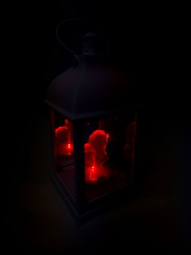 LATARENKA LED LAMPION ZNICZ SERCE NA BATERIE DEKORACYJNA BIAŁA WKŁAD KOLORY na Arena.pl