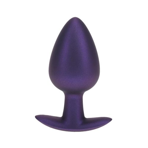 smooth silicone anal plug - large - 3.5" / 8,9 cm - metallic purple na Arena.pl