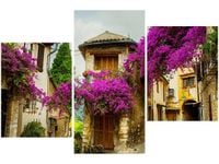 60 90CM OBRAZ 3 ELEM STARE MIASTO PROWANSJI ŚCIENNY DRUK PŁÓTNO