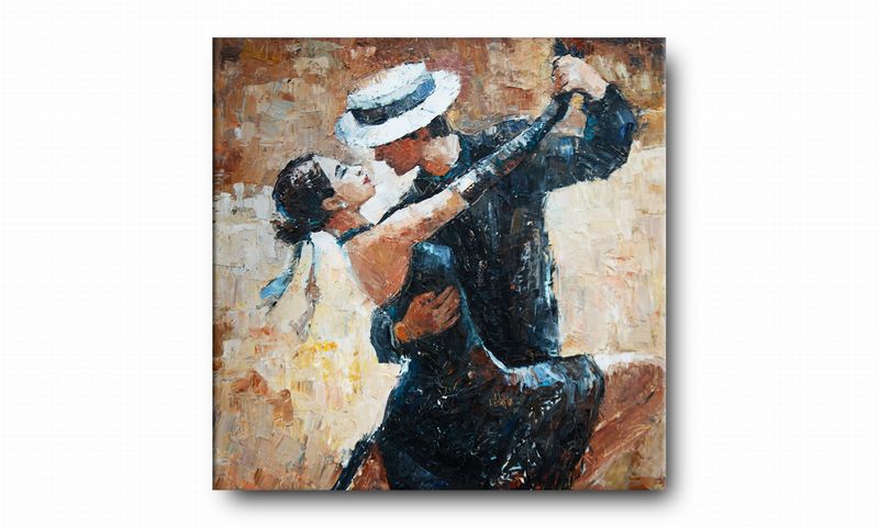 OBRAZ NA PŁÓTNIE 103 Tańcząca para 70x70cm zdjęcie 2