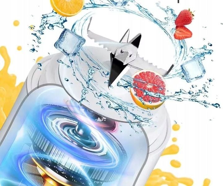 BLENDER SHAKER TURYSTYCZNY DIODY LED USB-C AKUMULATOR 600ML BEZPRZEWODOWY zdjęcie 4