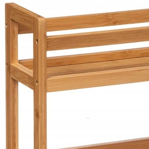 REGAŁ ŁAZIENKOWY KUCHENNY PÓŁKA SZAFKA NA KÓŁKACH BAMBUSOWY WĄSKI na Arena.pl