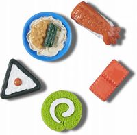 Przypinki Crocs Jibbitz Ozdoby Do Butów 3D Mini Sushi Party 5 Pack