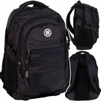 PLECAK SZKOLNY MŁODZIEŻOWY PASO DUŻY CZARNY O POJEMNOŚCI 30L