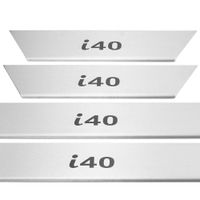 Listwa progowa HYUNDAI I40 Stal nierdzewna 304 mat z czarnymi literami 4szt
