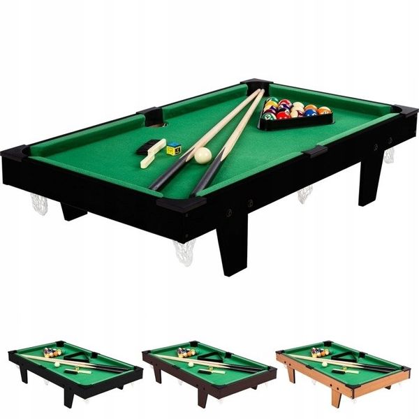CZARNY MINI STÓŁ BILARDOWY POOL BILARD + AKCESORIA zdjęcie 2