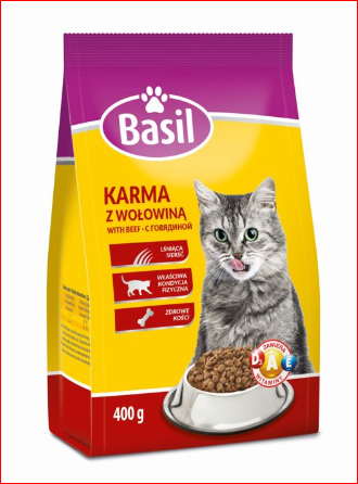 BASIL KOT 400G WOŁOWINA TORBA zdjęcie 1