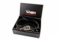 obroża męska z ćwiekami i smyczą whips collection 120 cm