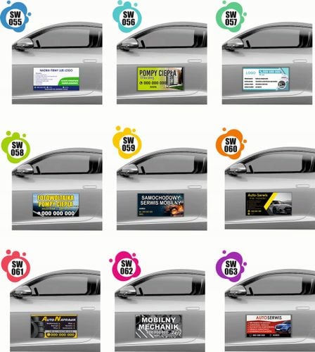 MAGNES NA SAMOCHÓD auto MATA MAGNETYCZNA REKLAMOWA 60X30 cm serwis naprawa na Arena.pl