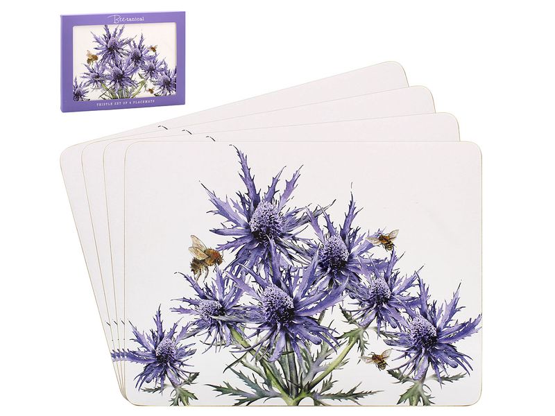 Kpl. 4 podkładek pod talerze - Bee-Tanical Thistle zdjęcie 1