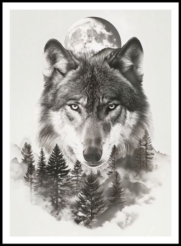 Plakat 67,5x95cm Wilczy Duch Lasu na Arena.pl