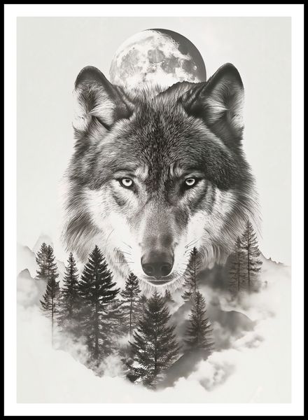 Plakat 67,5x95cm Wilczy Duch Lasu zdjęcie 3
