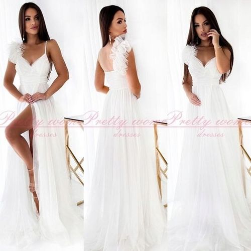 BIAŁA SUKIENKA ślubna cywilny wesele druhny S na Arena.pl