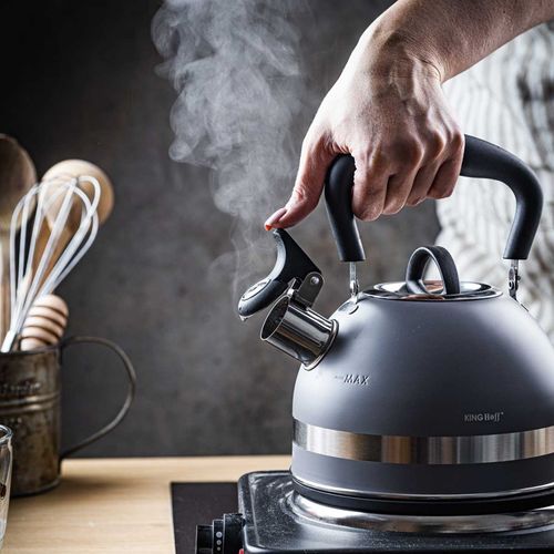 czajnik 1,8l z gwizdkiem kinghoff kh-1851 szary na Arena.pl