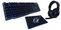 Zestaw przewodowy klawiatura + mysz + pad + słuchawki Rebeltec SHERMAN Gami