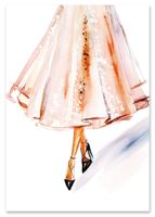 Plakat różowa spódnica francuzka 70x100 cm