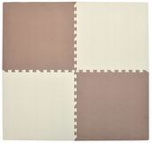 PUZZLE PIANKOWE MATA PIANKOWA DLA DZIECI 4 EL 120X120 CM KREMOWE MIEDZIANE