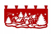 M10 Zazdrostka kuchenna firana ŚWIĄTECZNY KRAJOBRAZ Boże Narodzenie 60x35