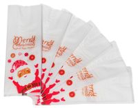 ŚWIĄTECZE FOLIOWE TOREBKI CELOFANY NA PREZENT 23cm 50szt MIKOŁAJ ŚWIĘTA