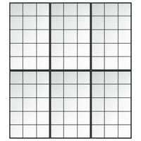 Lustra ścienne, 6 szt., czarna rama, 100 x 60 cm, metal