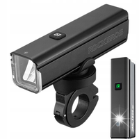 Lampka rowerowa przednia 1000 lm z kablem USB-C - USB-A - czarna