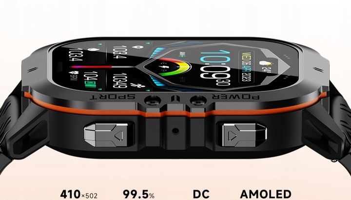 SMARTWATCH MĘSKI C26 AMOLED MENU PL WODOODPORNE KROKOMIERZ watch ZEGAREK zdjęcie 5