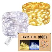 DRUCIKI ŻYŁKI LAMPKI 10LED BIAŁY CHOINKOWE DIODY DEKORACYJNE BATERIE ZIMNY