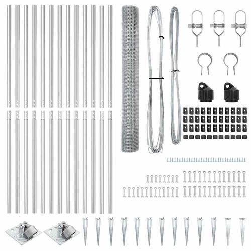 Ogrodzenie z słupkami Srebrny 1.4 x 25 m Stal na Arena.pl