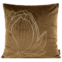 POSZEWKA WELUR VELVET WZÓR 45X45 CM BRĄZOWA