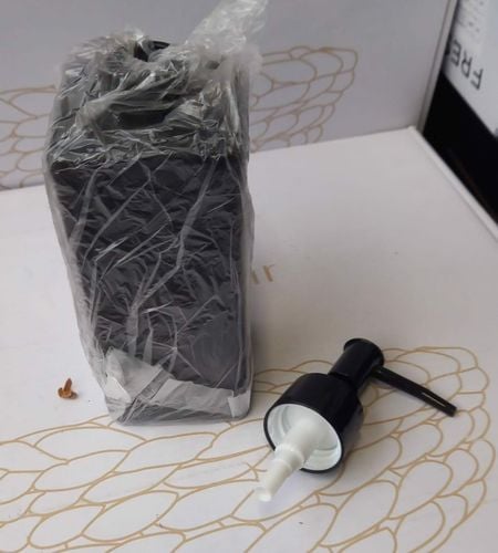 Dozownik na mydło z pompką szklany czarny 350ML na Arena.pl