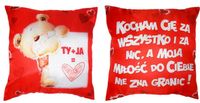poduszka dwustronna  TY + JA , Kocham Cię ...     - S42